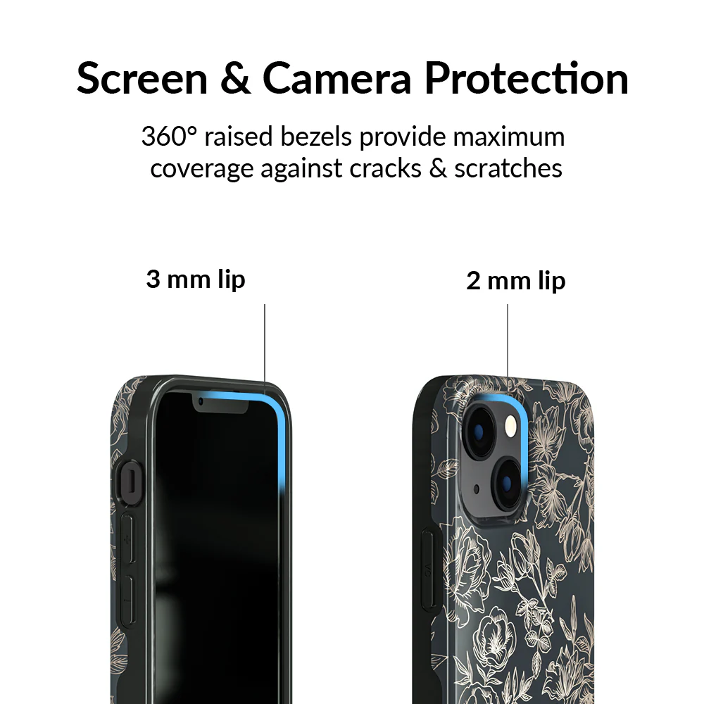 Floral Rose Gold Chrome iPhone Case - Image 93