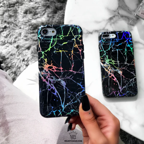 Holo Black Marble iPhone Case - Image 23