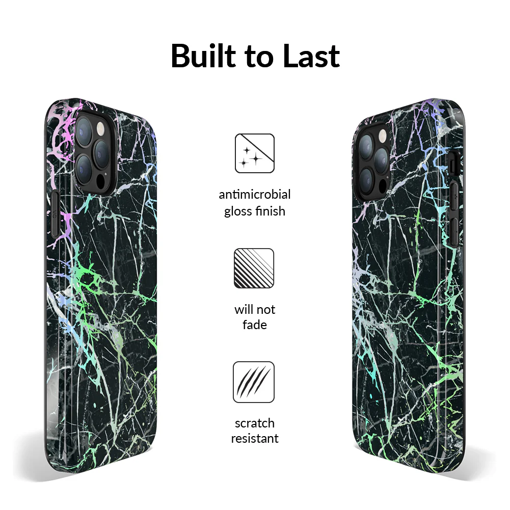 Holo Black Marble iPhone Case - Image 84
