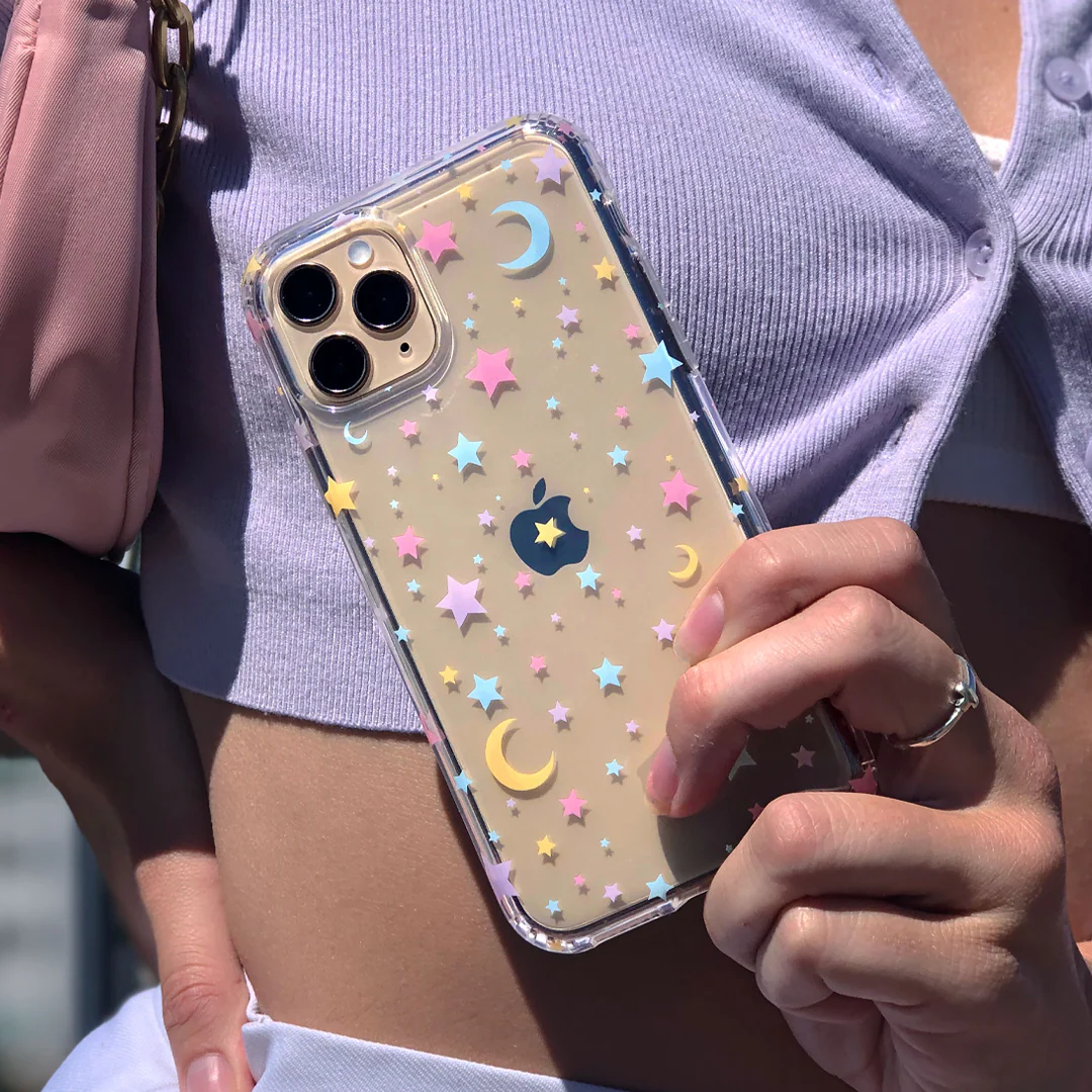 Pastel Starry Night Clear iPhone Case - Image 26