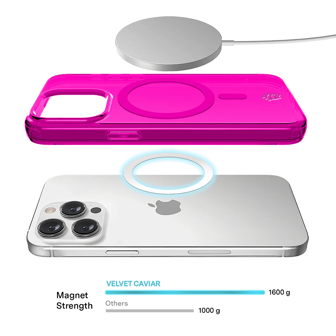 Neon Pink Clear iPhone Case - Image 81