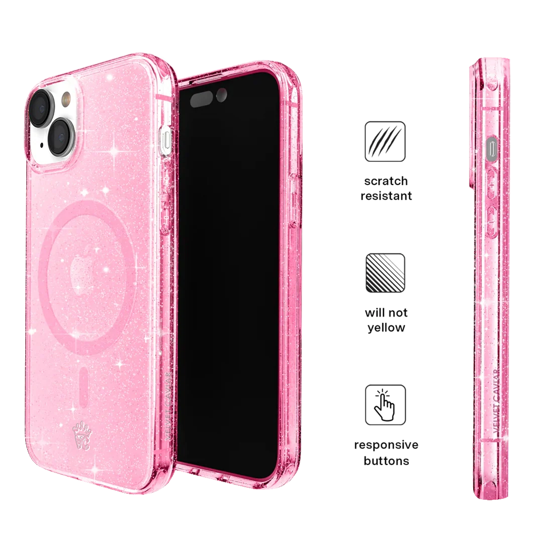 Pink Stardust Glitter iPhone Case - Image 105