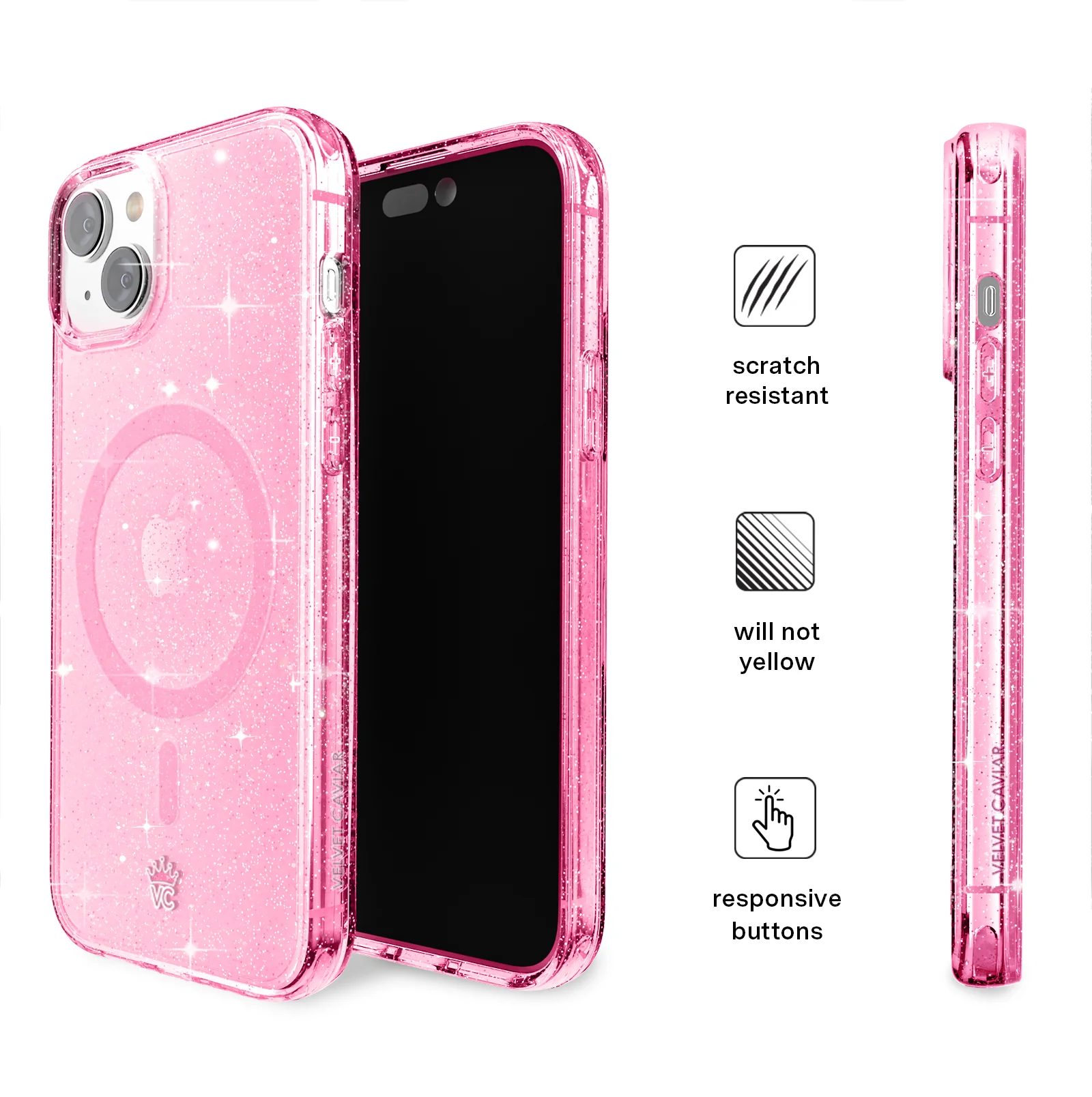 Pink Stardust Glitter iPhone Case - Image 66