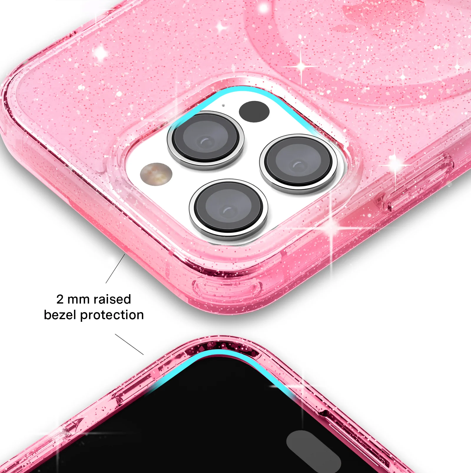 Pink Stardust Glitter iPhone Case - Image 68