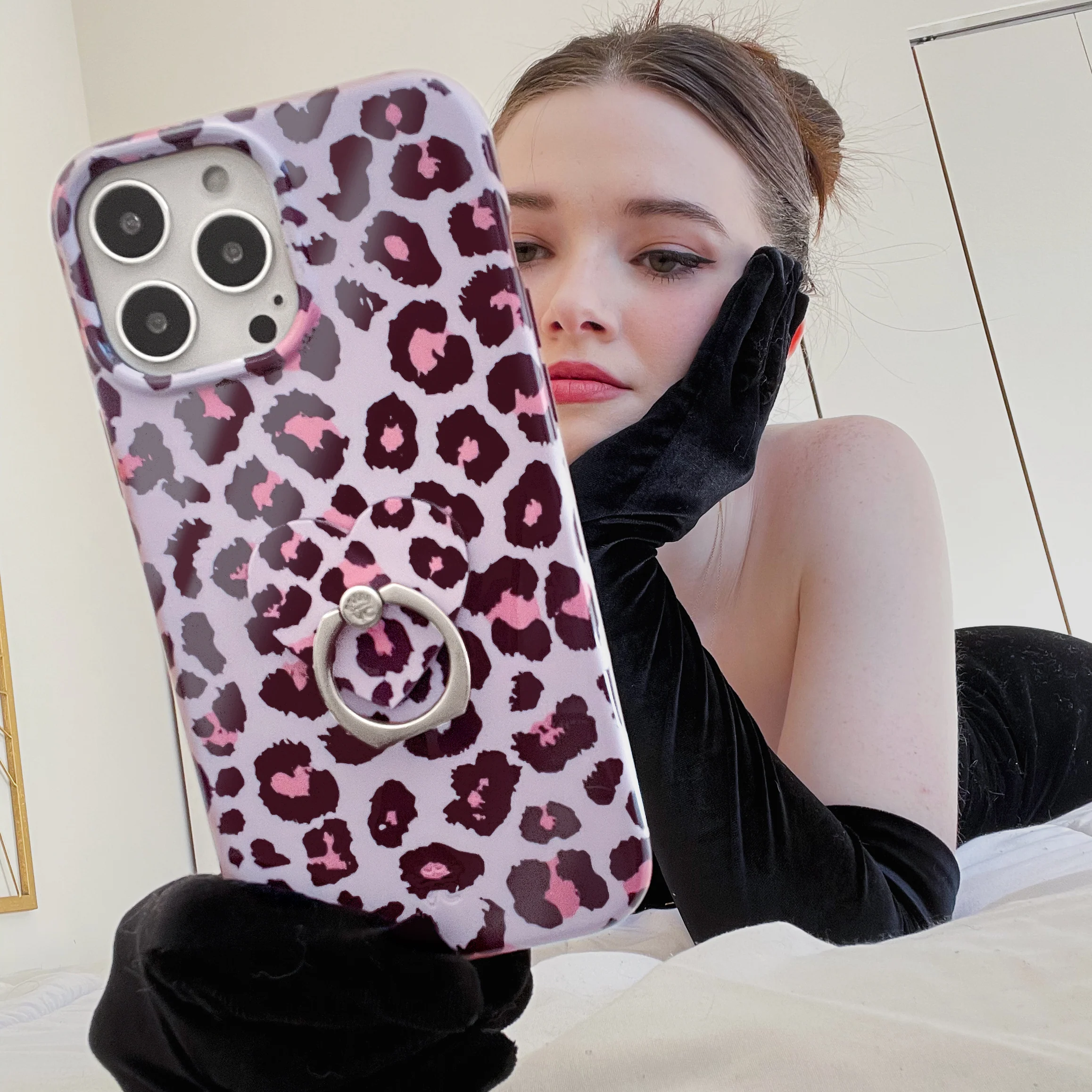 Purrfect Pink Leopard iPhone Case - Image 44