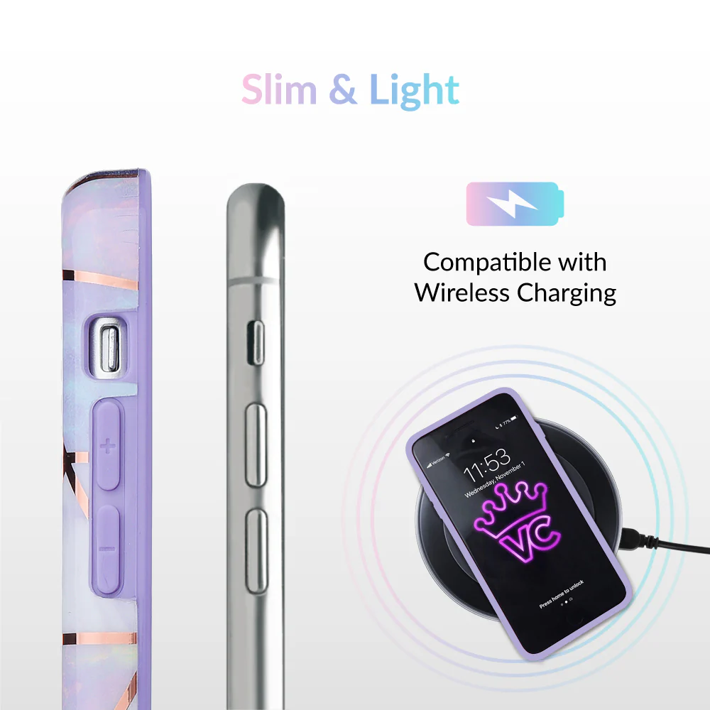 Purple Geometric Marble iPhone Case - Image 30