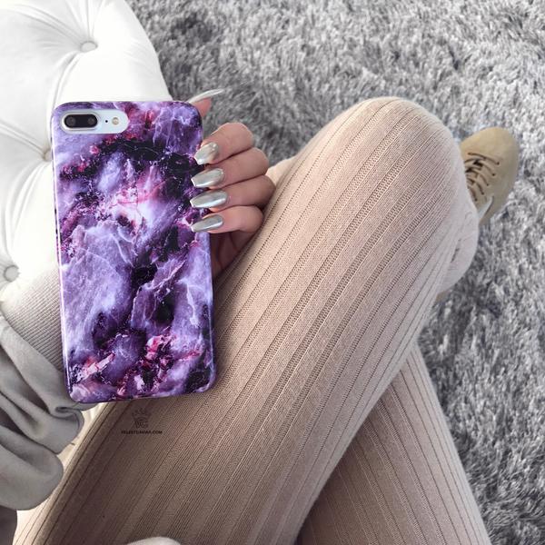 Purple Stone Marble iPhone Case - Image 47