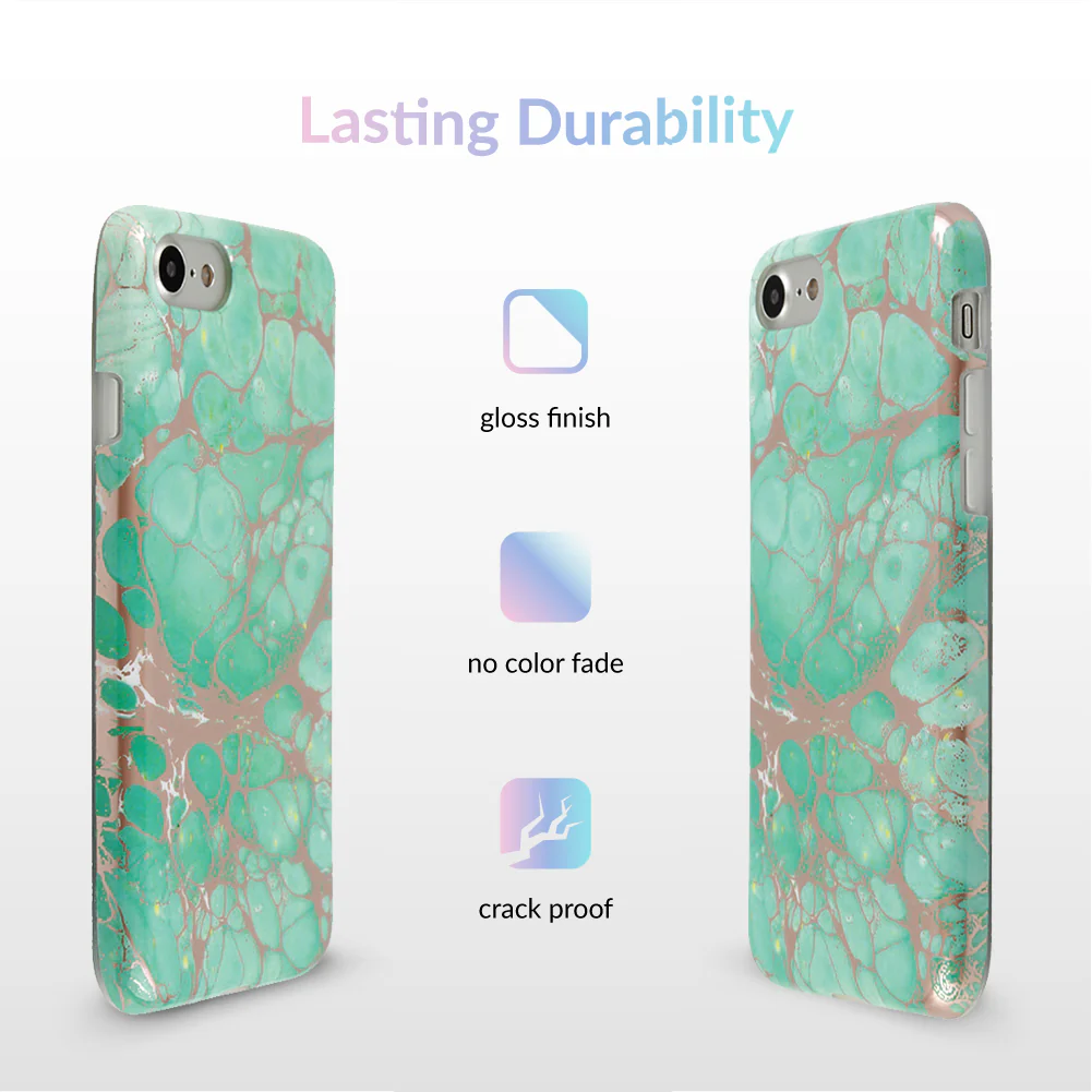 Turquoise Rose Gold Chrome iPhone Case - Image 5